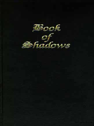 Book of Shadows, 8.5 in. x11 in.  (hardcover,  with gold letteri