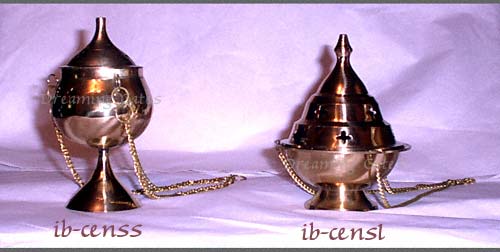Hanging Brass Censer, large