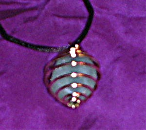 Spiral Cage Pendant (silvery)